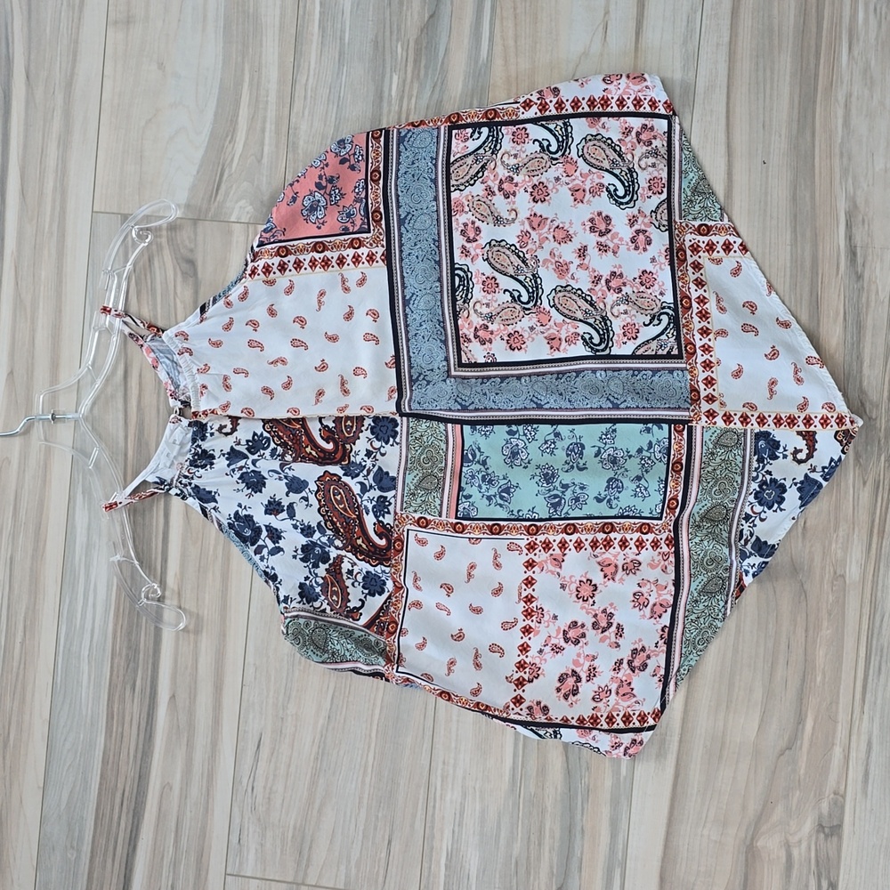 Multi Print, Hanky Hem, Tank top